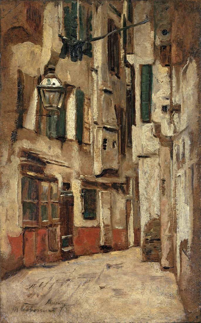 Benátská ulička vpravo od Max Liebermann