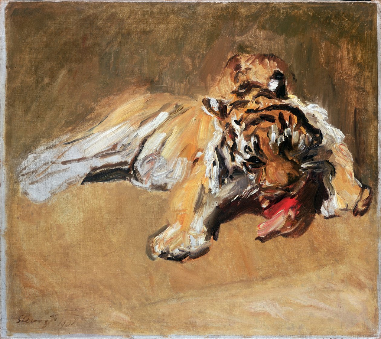 Krmení tygra, 1901 od Max Slevogt