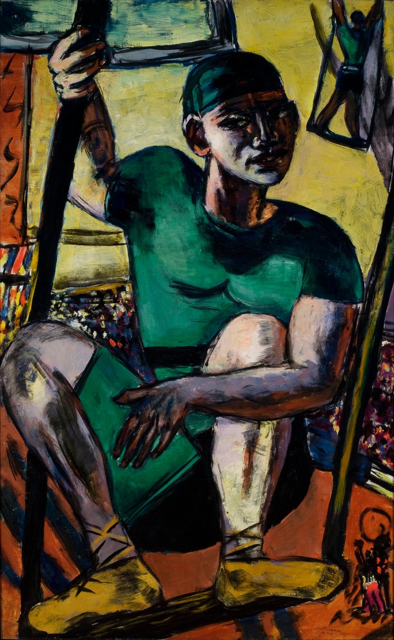 Acrobat na hrazdě od Max Beckmann