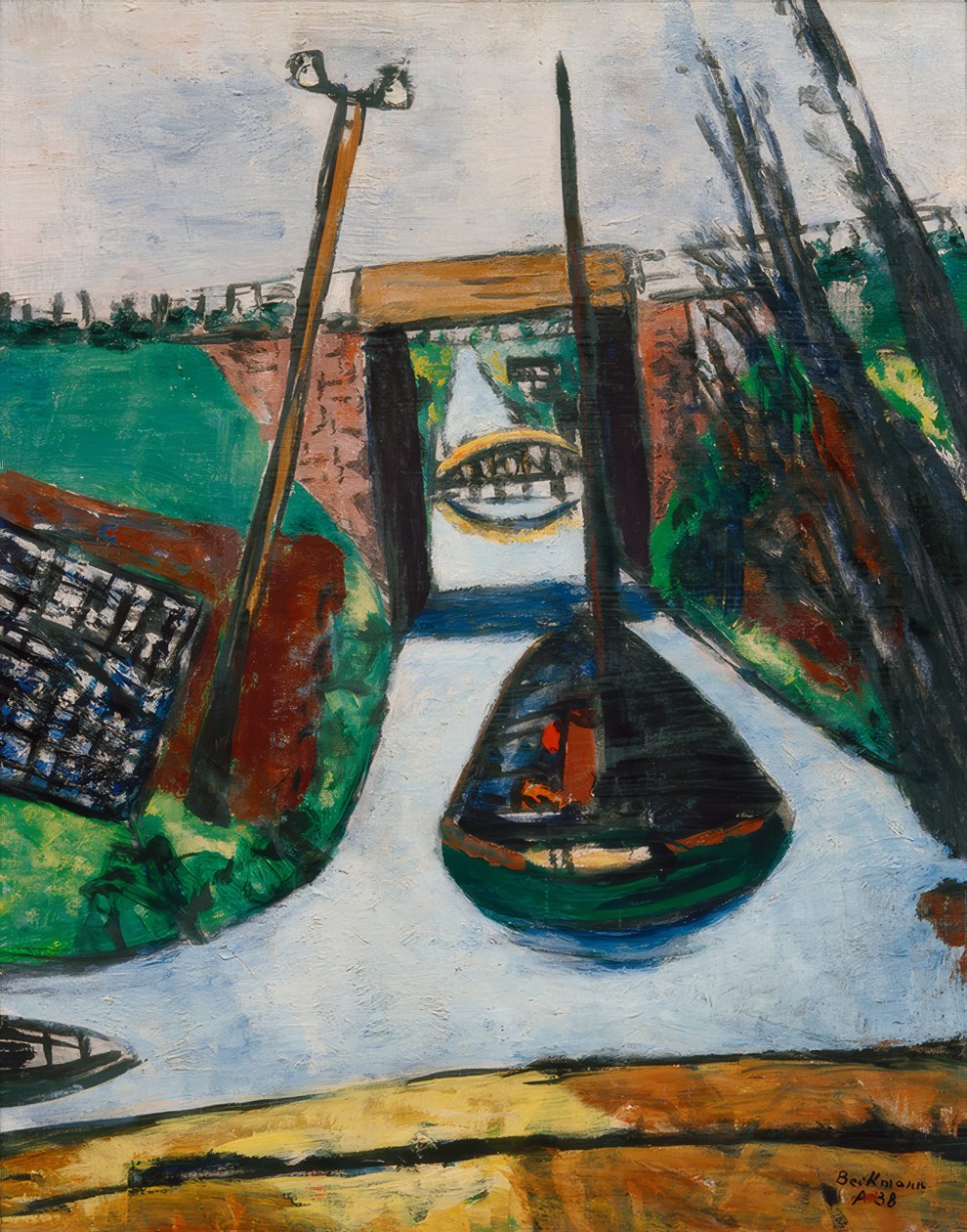 U přehrady (Holandsko). Kanál v Holandsku od Max Beckmann