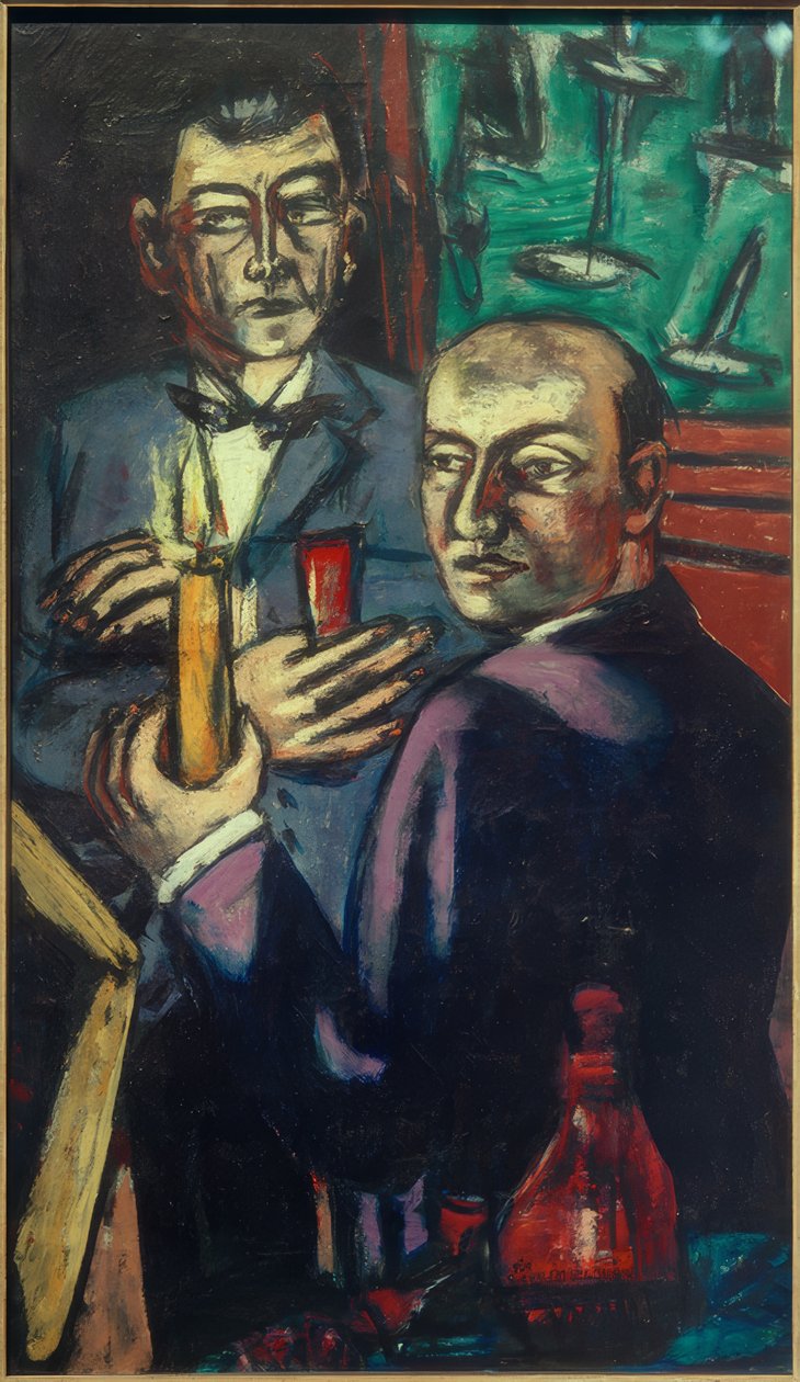 Portrét Curta Valentina a Hannse Swarzenského od Max Beckmann