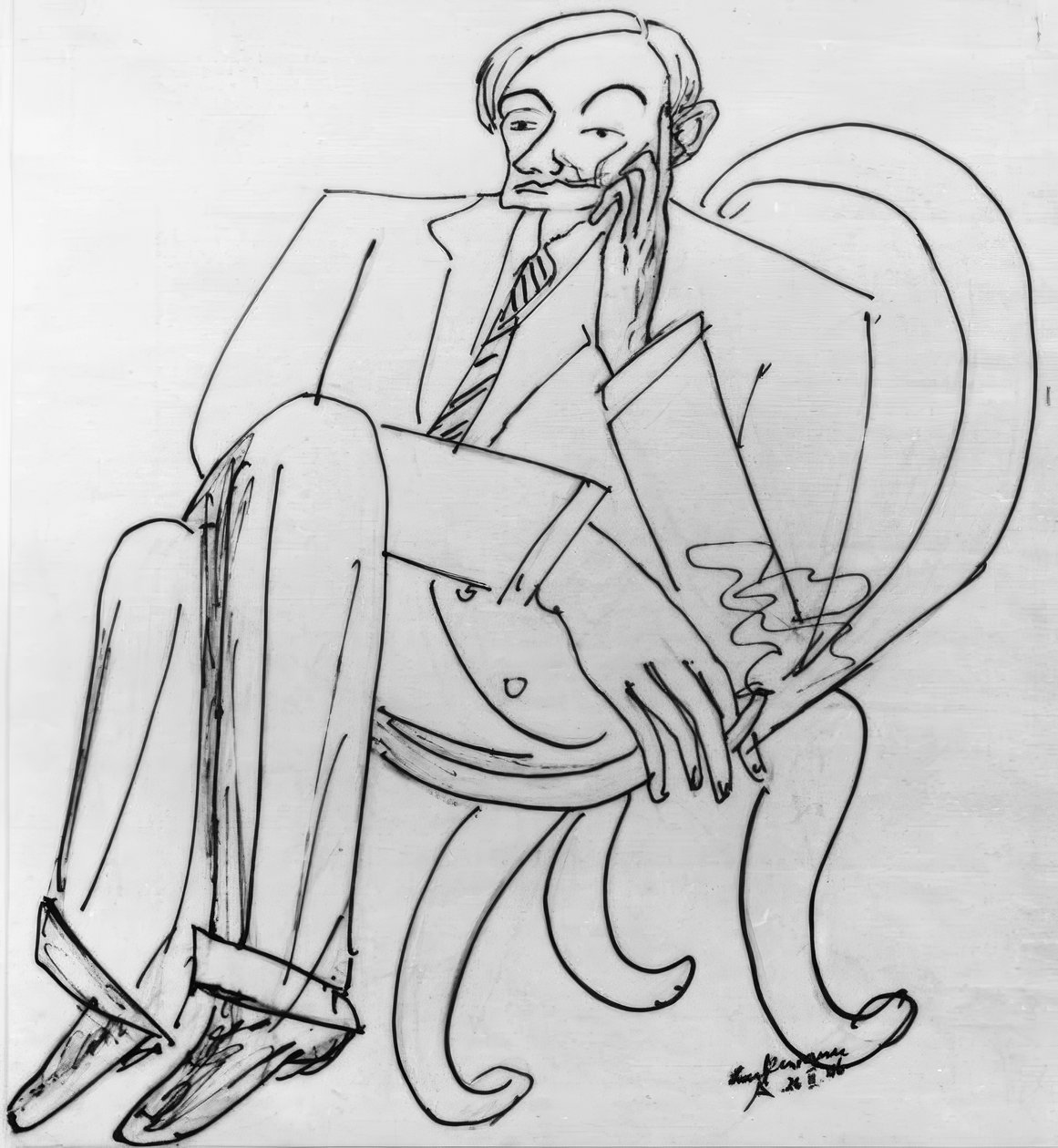 Portrét Friedricha Vordemberge-Gilde - bradavice od Max Beckmann