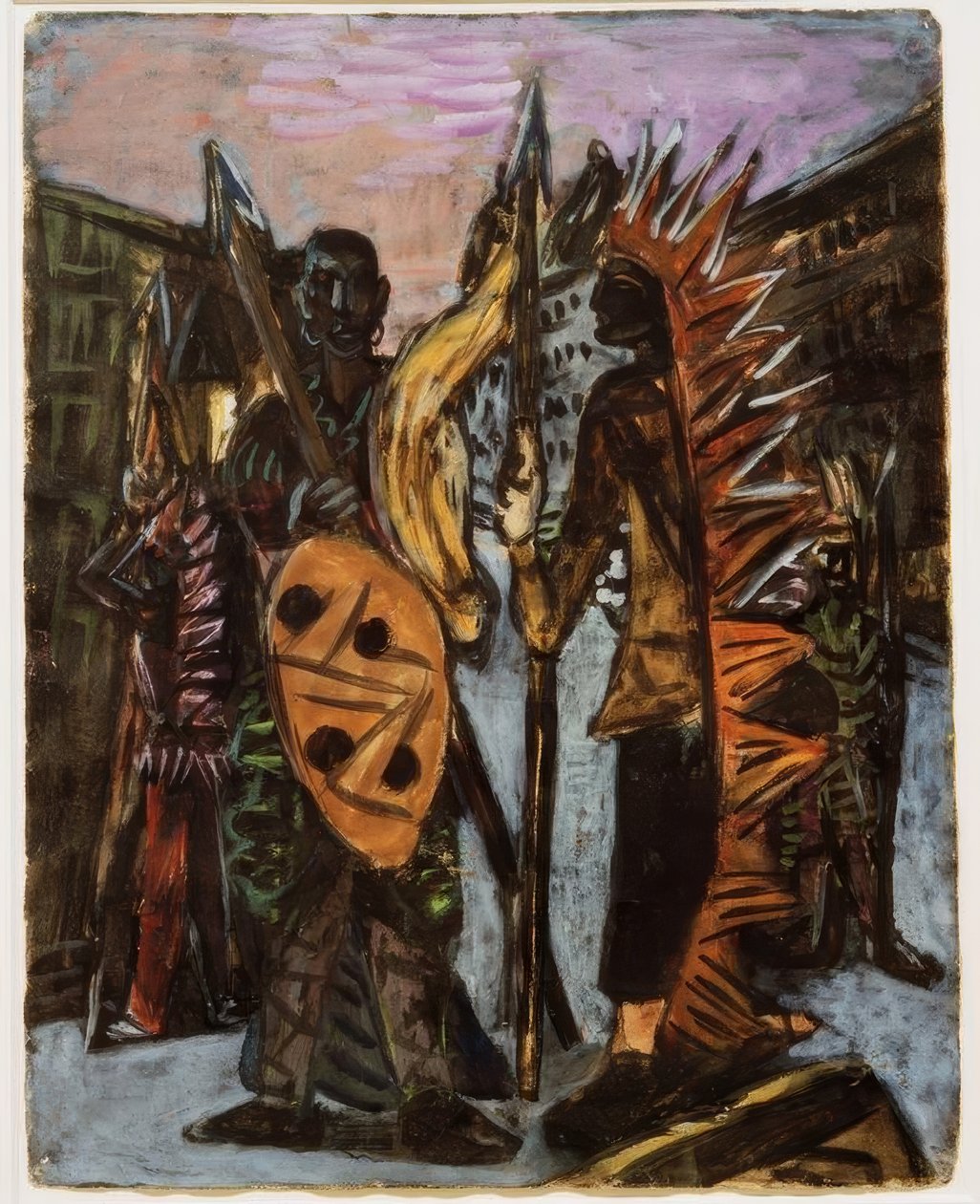 Chlapci hrají indiány od Max Beckmann