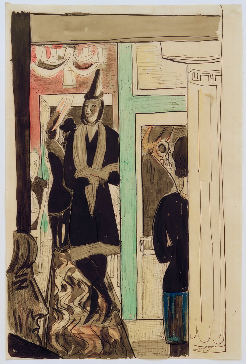 Kavárna (telefon) od Max Beckmann