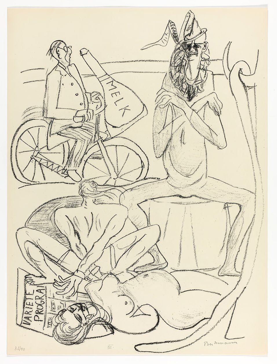 Cirkus, deska 12 z Day and Dream od Max Beckmann