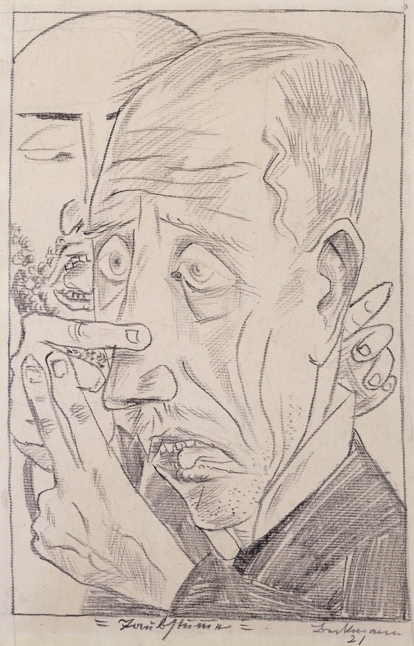 hluchoněmý; Taubstumme od Max Beckmann
