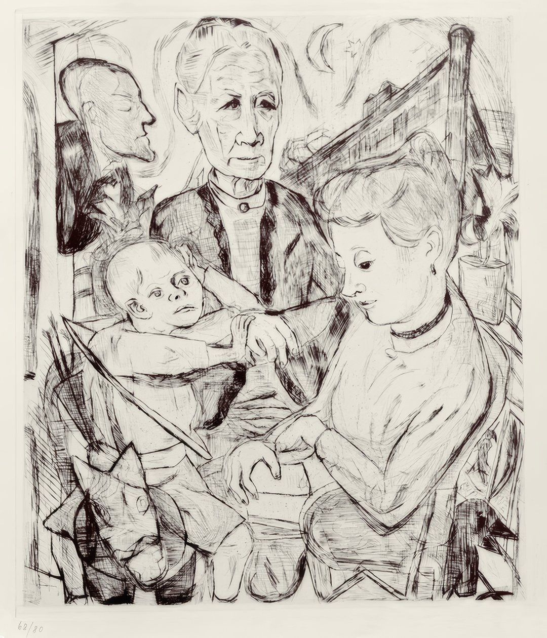 Rodinná scéna od Max Beckmann