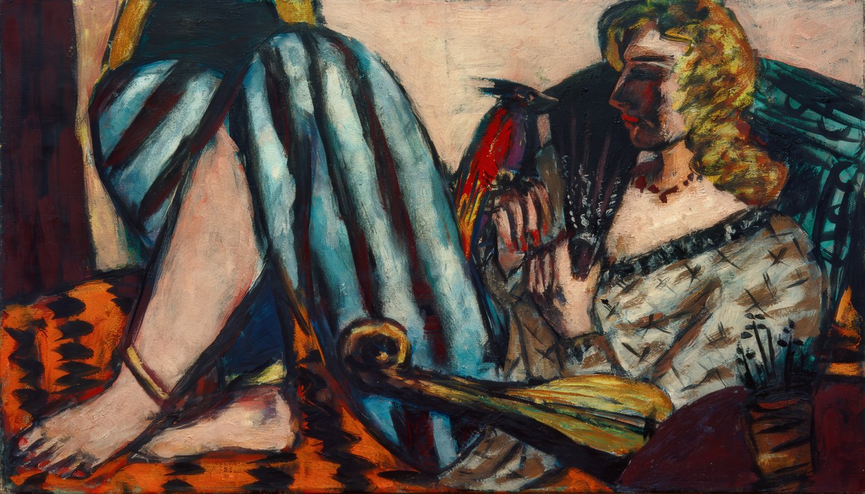 Žena s červeným kohoutem od Max Beckmann