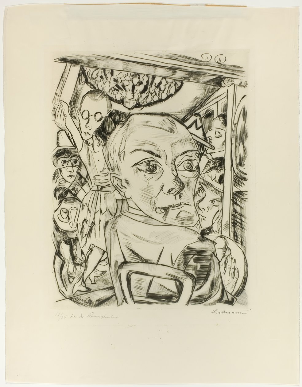Queen Bar (autoportrét) od Max Beckmann