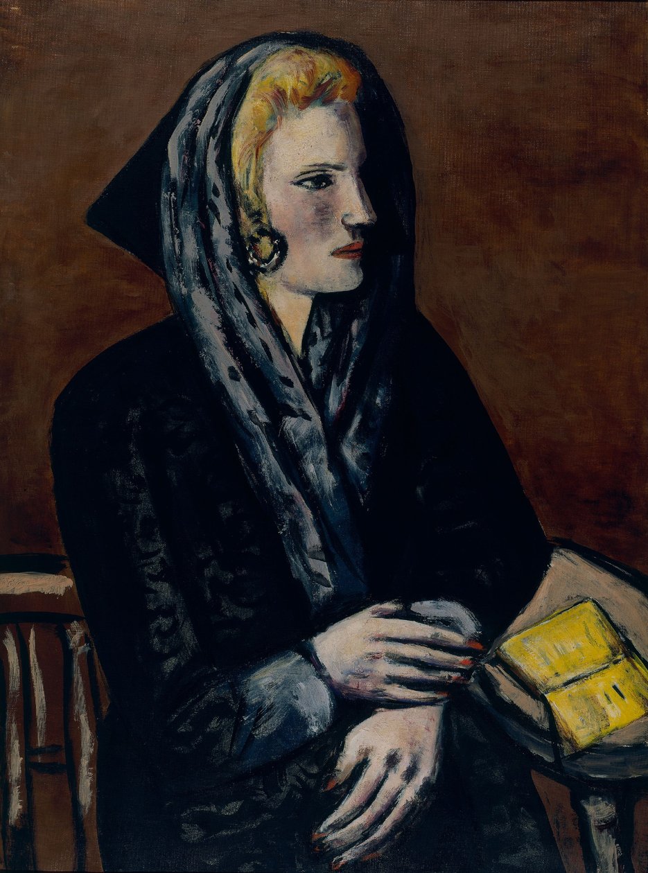 Dáma s šedým kapucínem od Max Beckmann