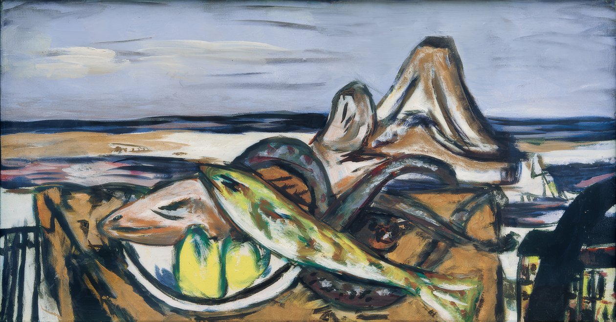 Landschaft s mořskými plody od Max Beckmann