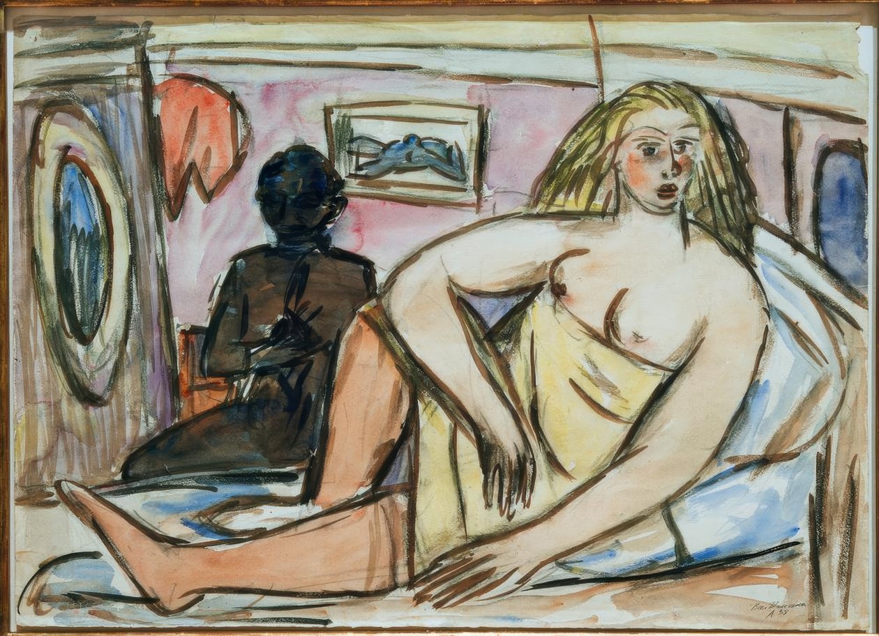 Žena vleže od Max Beckmann