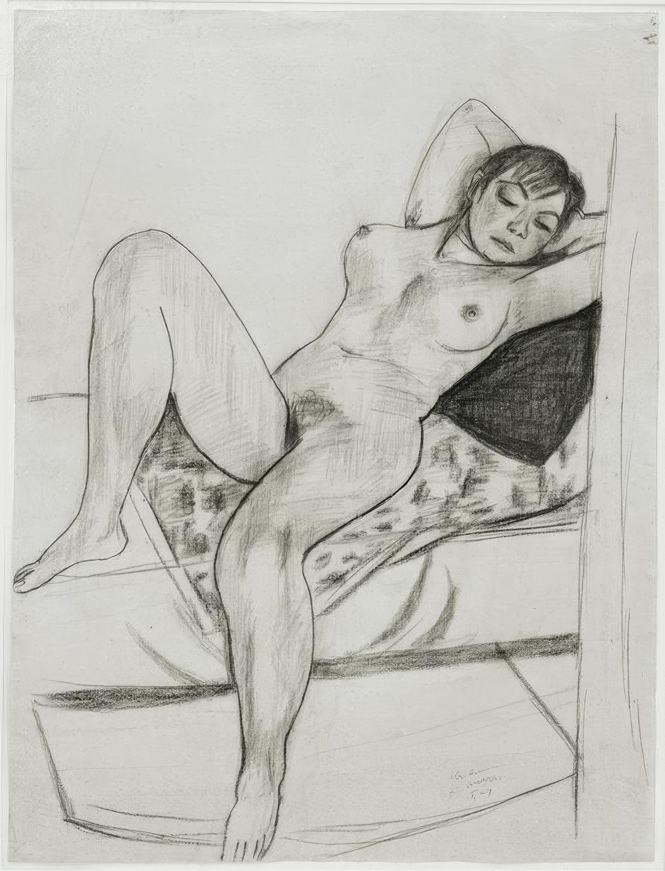 Ležící ženský akt od Max Beckmann