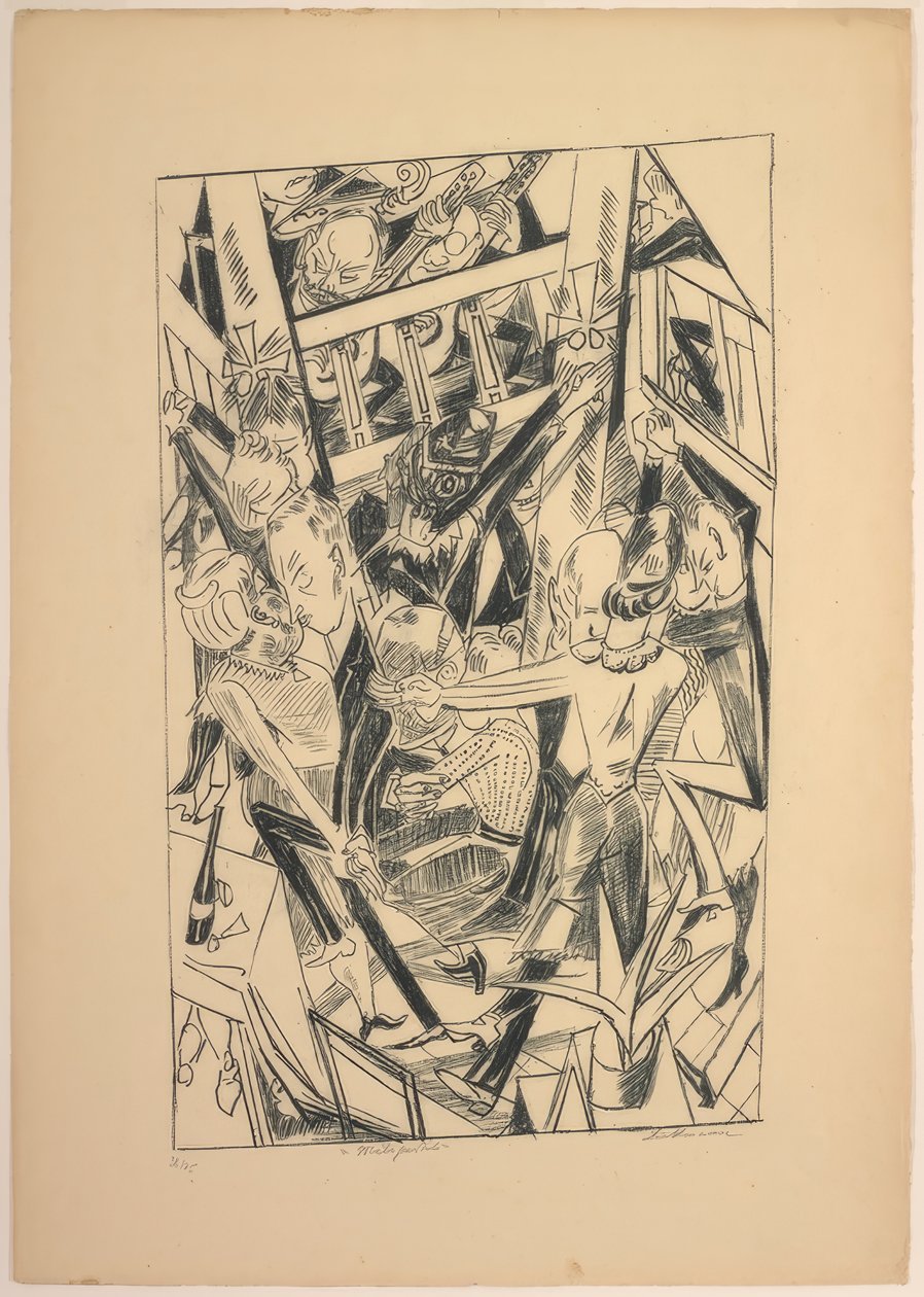 Malepartus, deska osm z Die Hölle od Max Beckmann