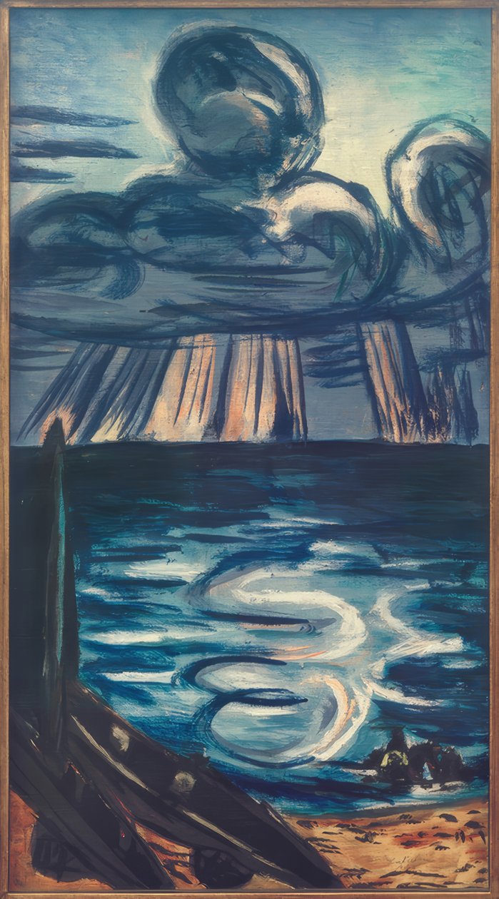 Moře s velkým mrakem od Max Beckmann