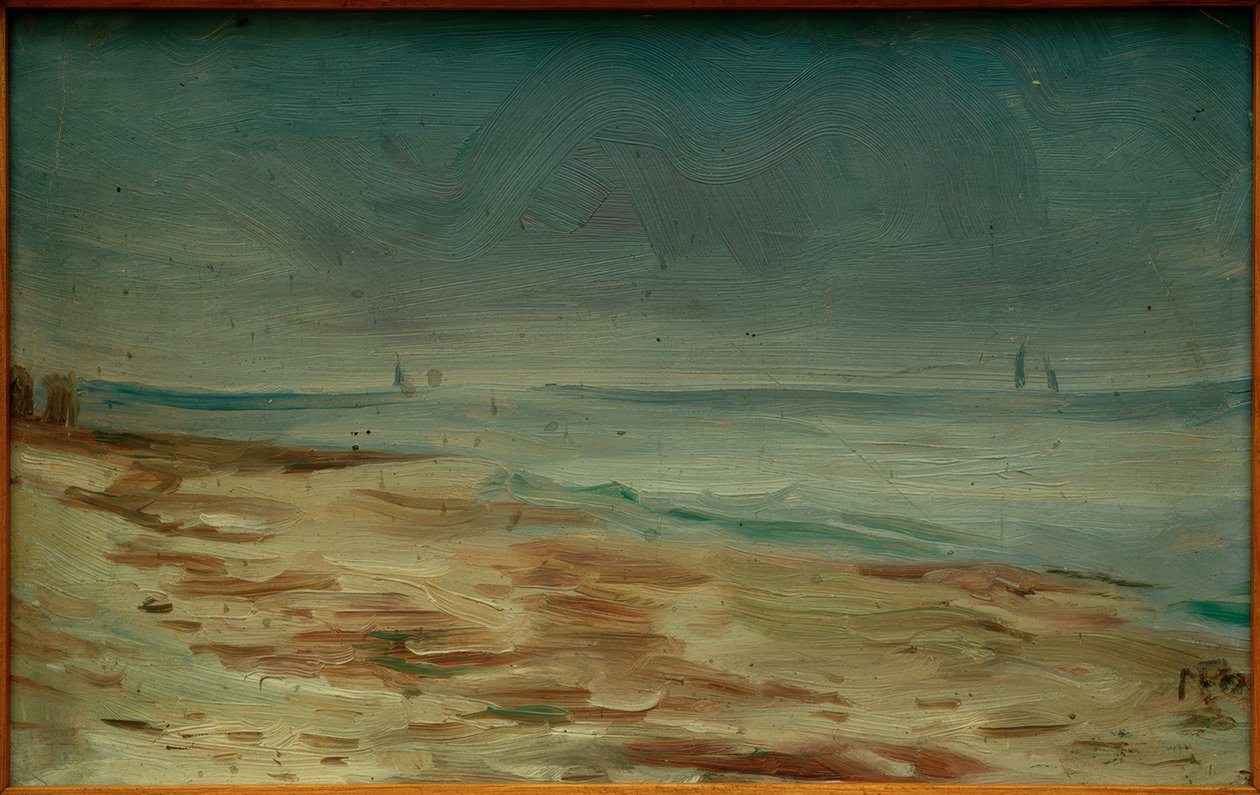 Mořská pláž, hnědá a šedá od Max Beckmann