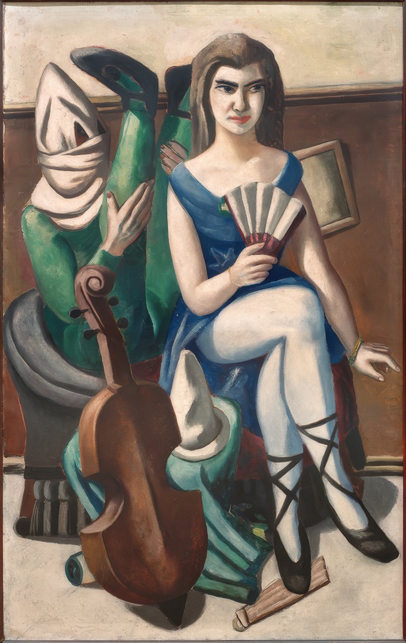 Pierrette a klaun od Max Beckmann