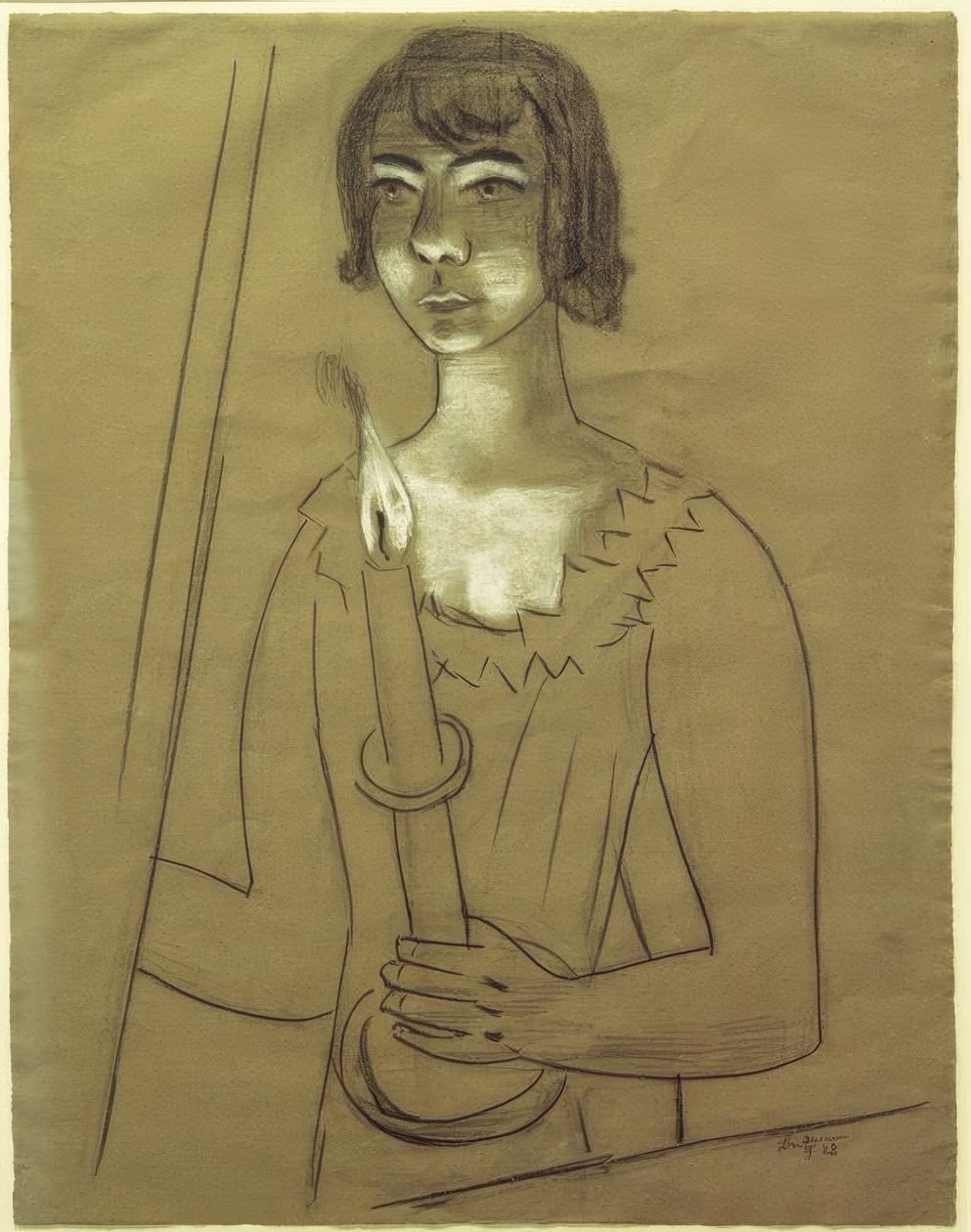 Quappi se svíčkou od Max Beckmann