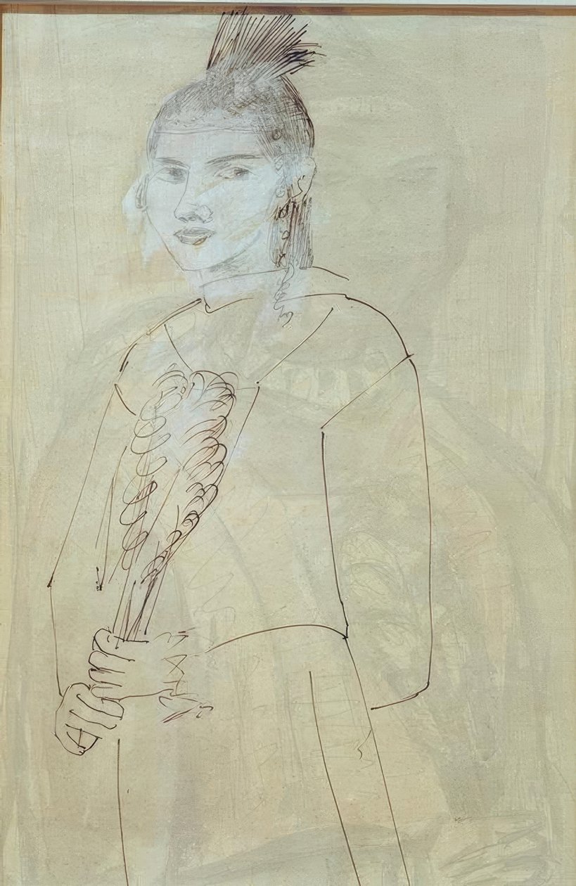 Quappi s čelenkou od Max Beckmann