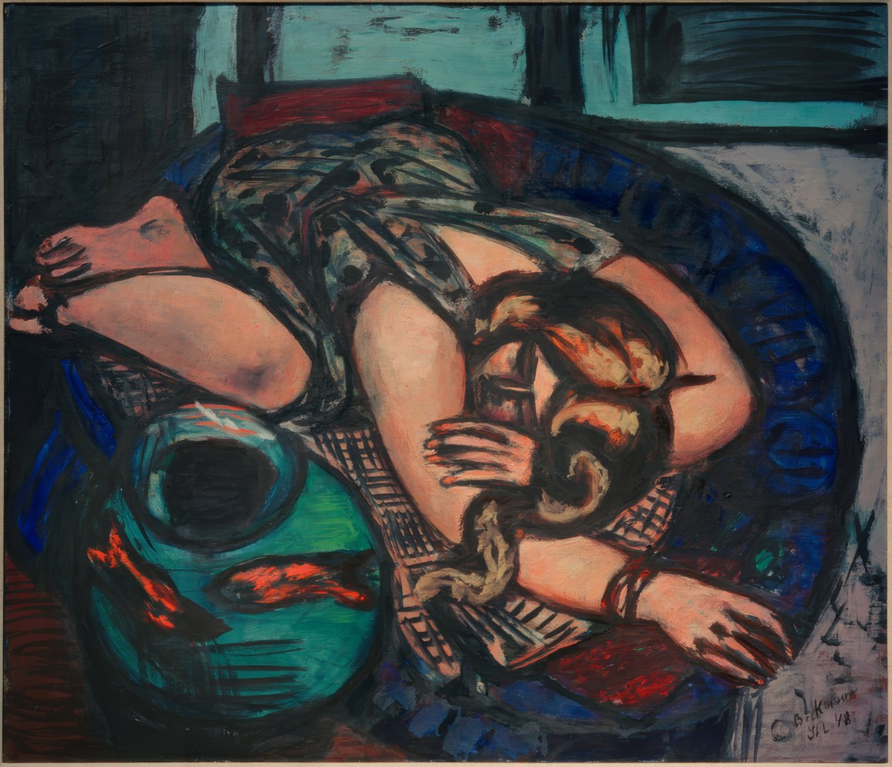 Odpočívající dívka od Max Beckmann