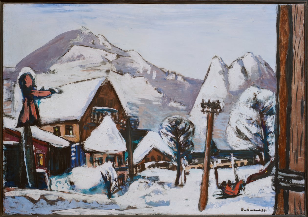 Sněhová krajina Garmisch od Max Beckmann