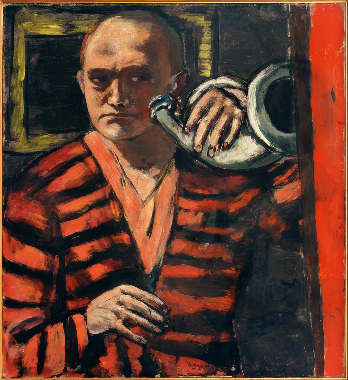 Autoportrét s rohem od Max Beckmann