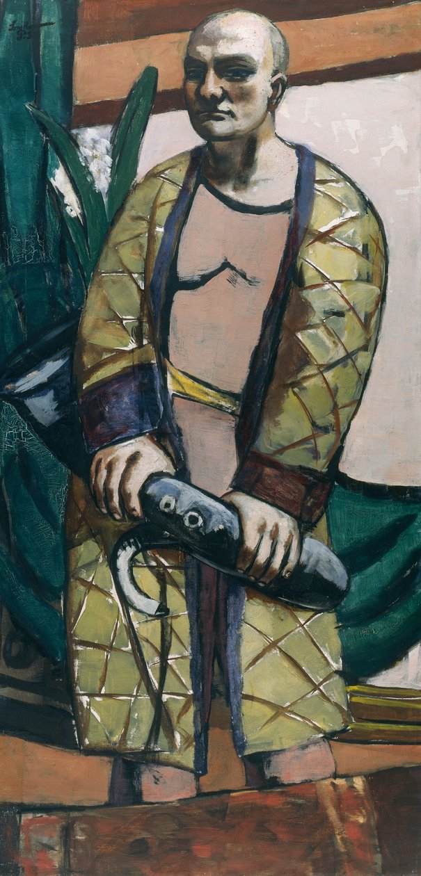 Autoportrét se saxofonem od Max Beckmann