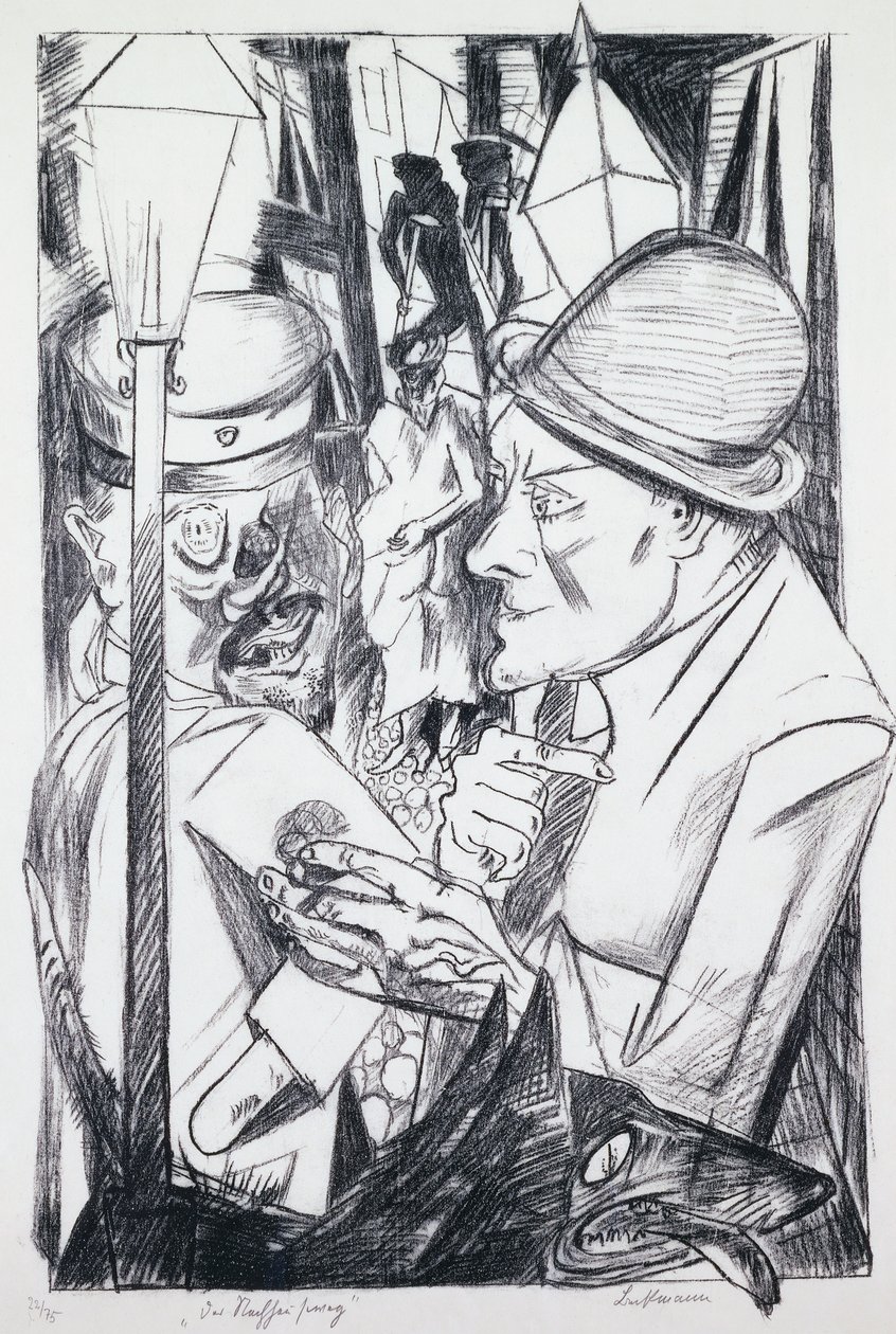 Autoportrét, z „pekla“ od Max Beckmann
