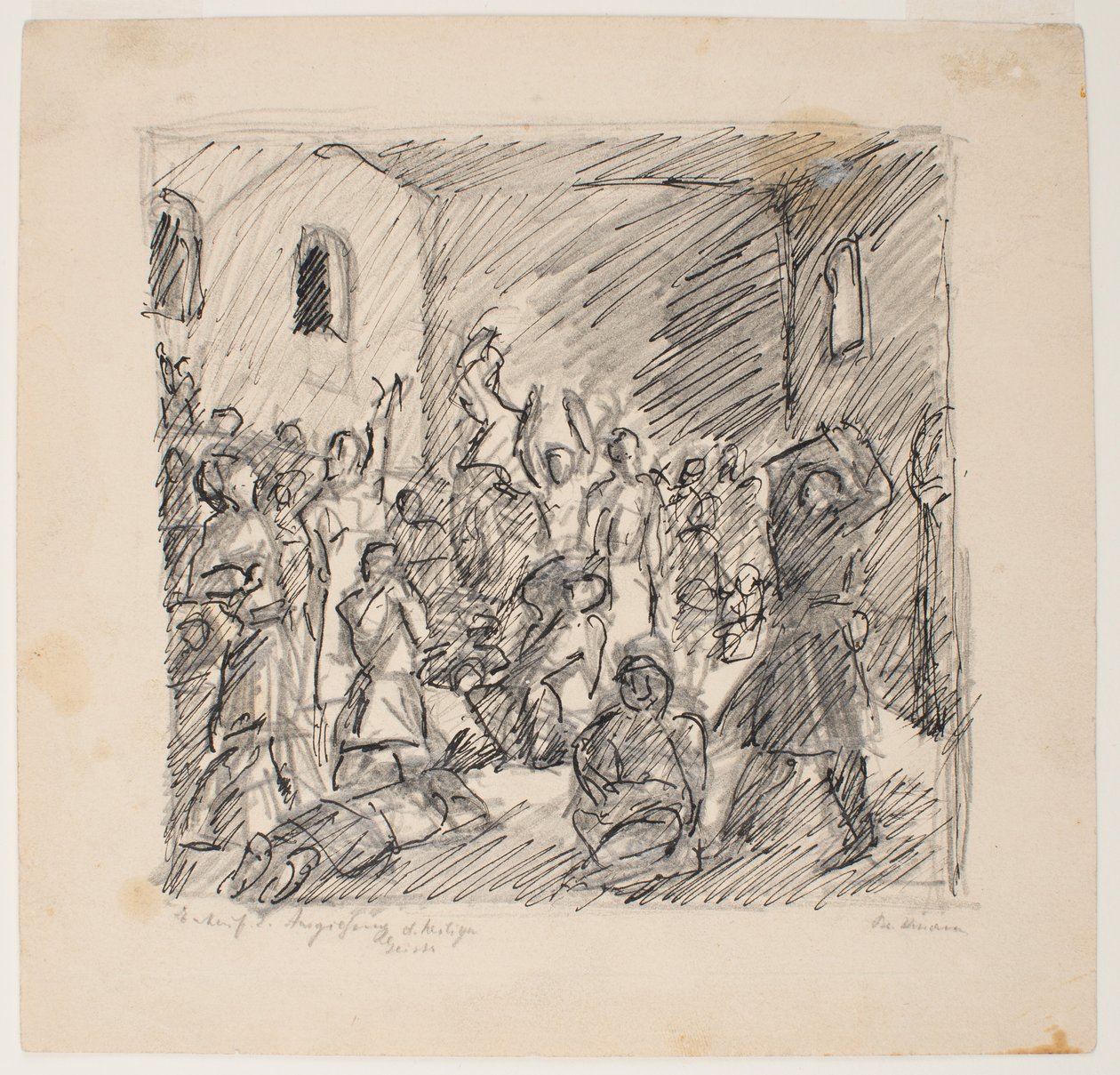 Náčrt pro přijetí Ducha Svatého od Max Beckmann