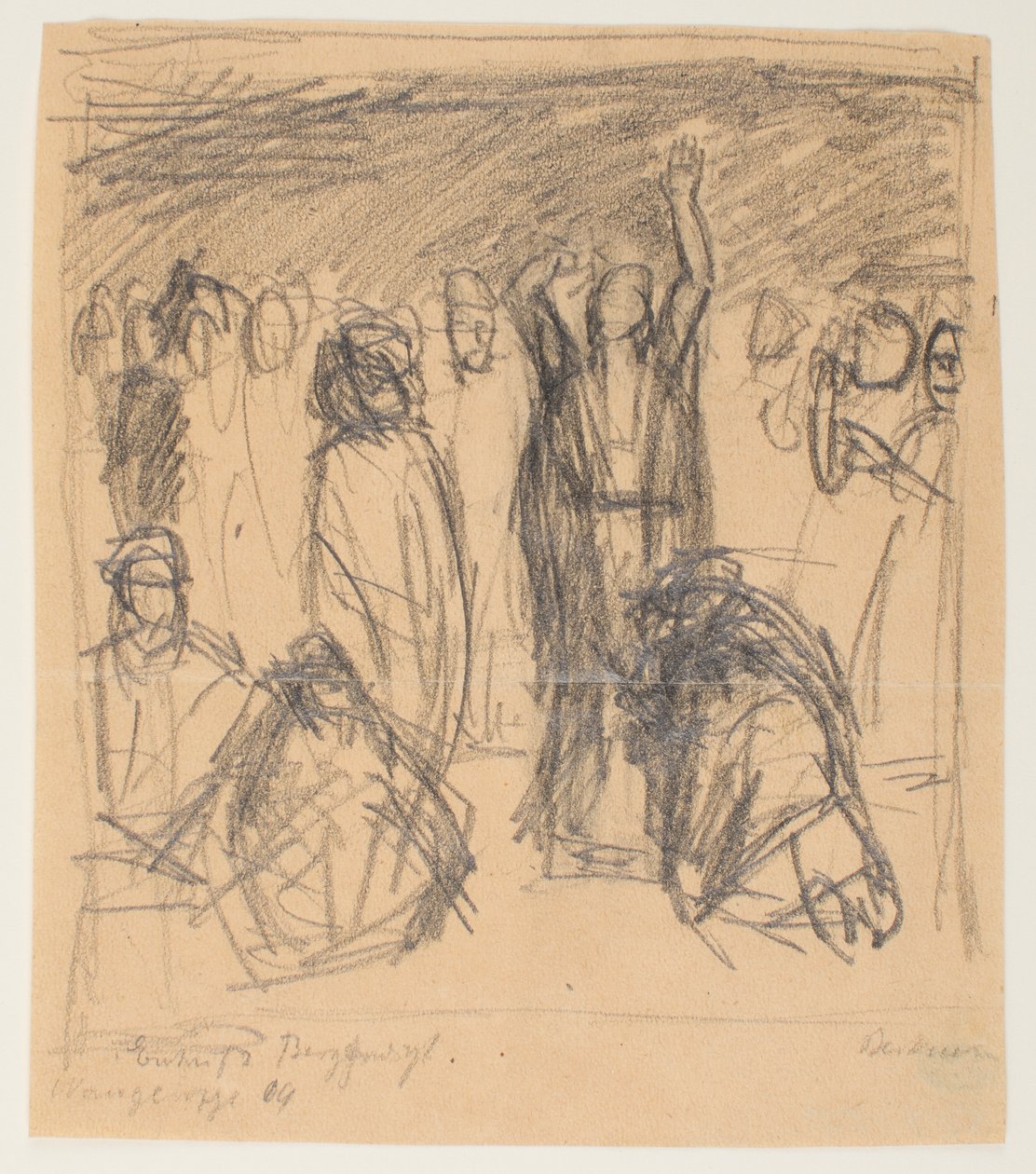 Náčrt pro Kázání na hoře od Max Beckmann