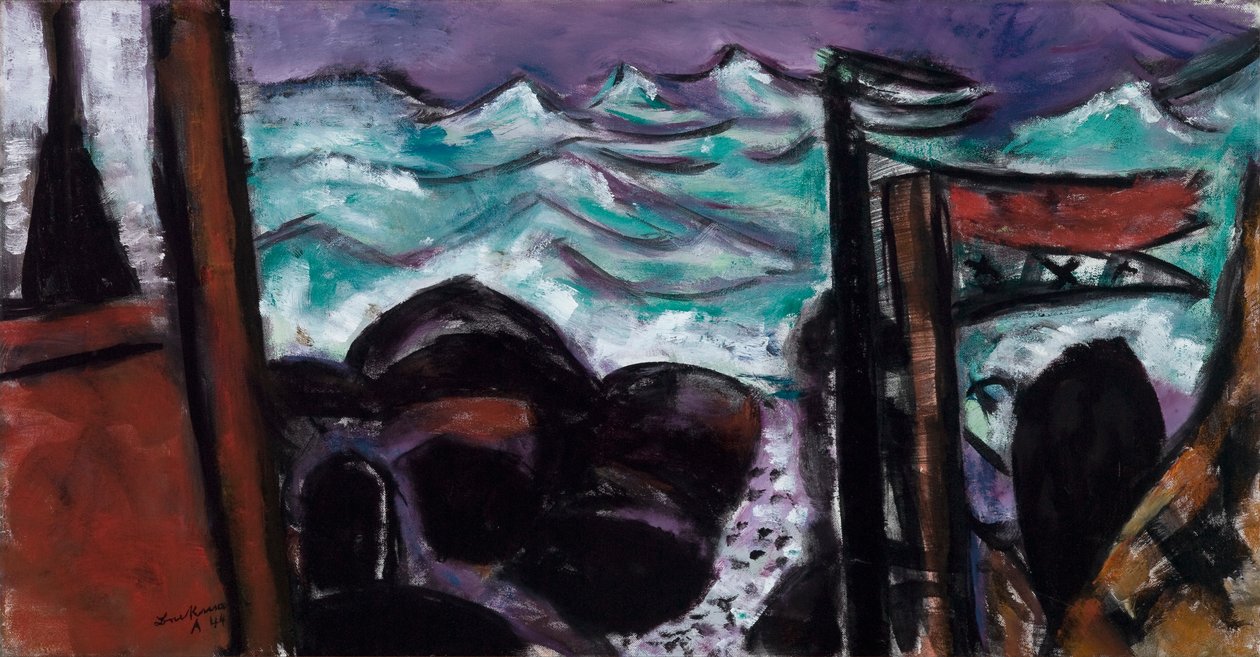 Malé bouřlivé moře od Max Beckmann