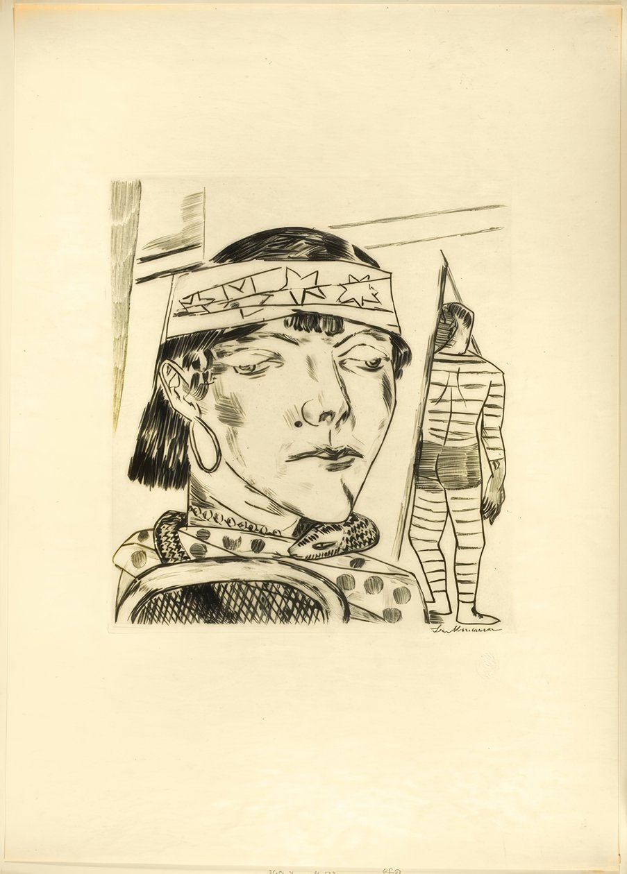 Snake Lade, talíř deset z veletrhu od Max Beckmann