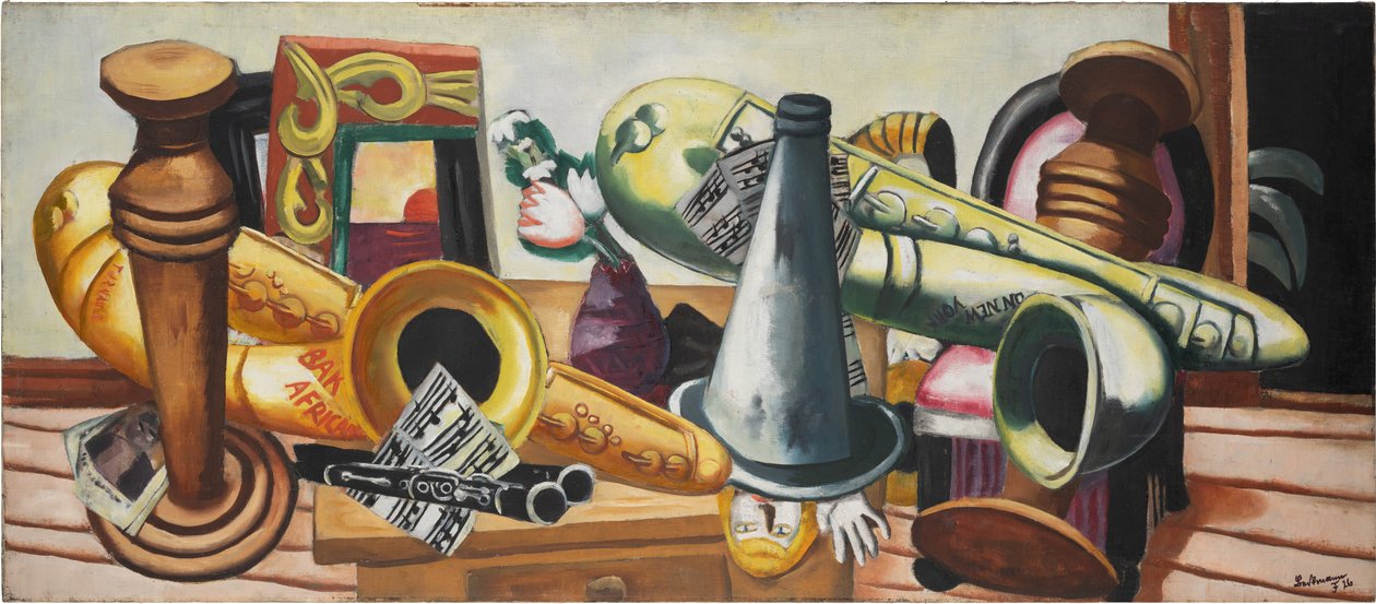 Zátiší se saxofony od Max Beckmann