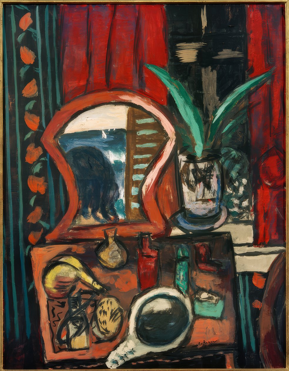 Zátiší s toaletním stolkem od Max Beckmann