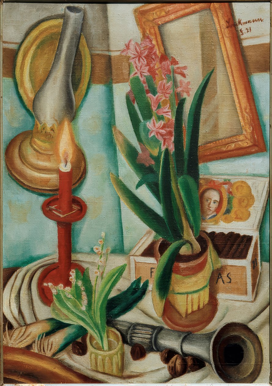 Zátiší s hořící svíčkou od Max Beckmann