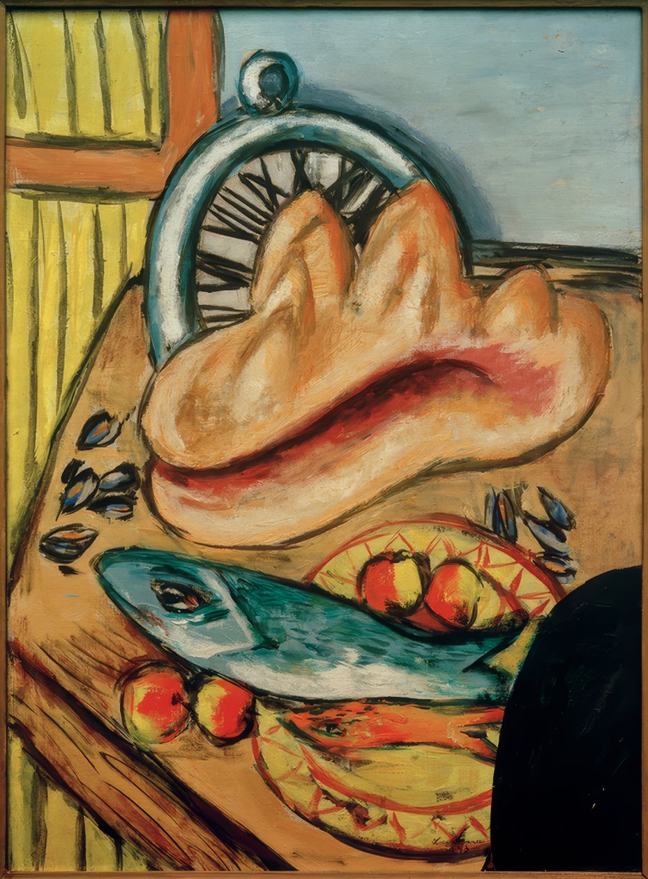 Zátiší s rybami a mušlemi od Max Beckmann