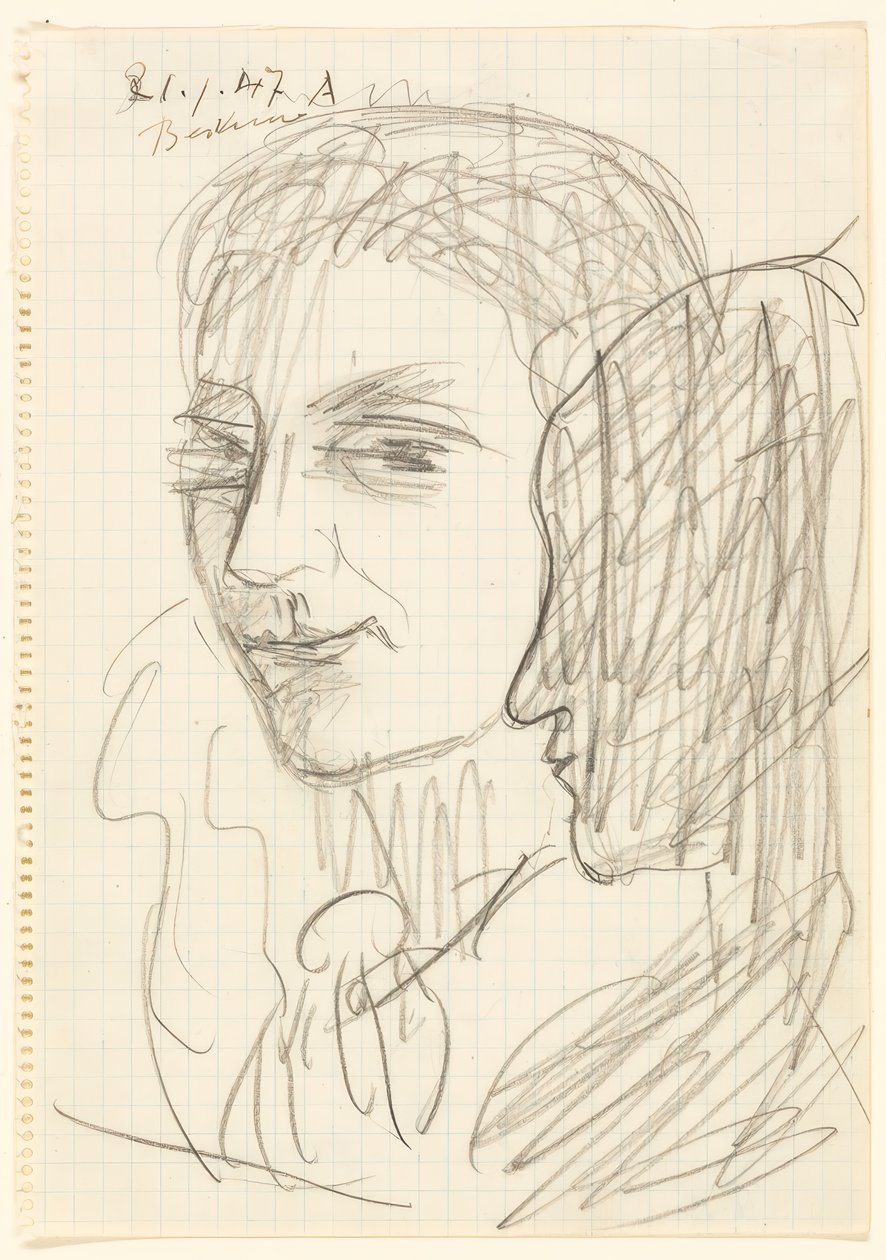 Studie dvou hlav od Max Beckmann