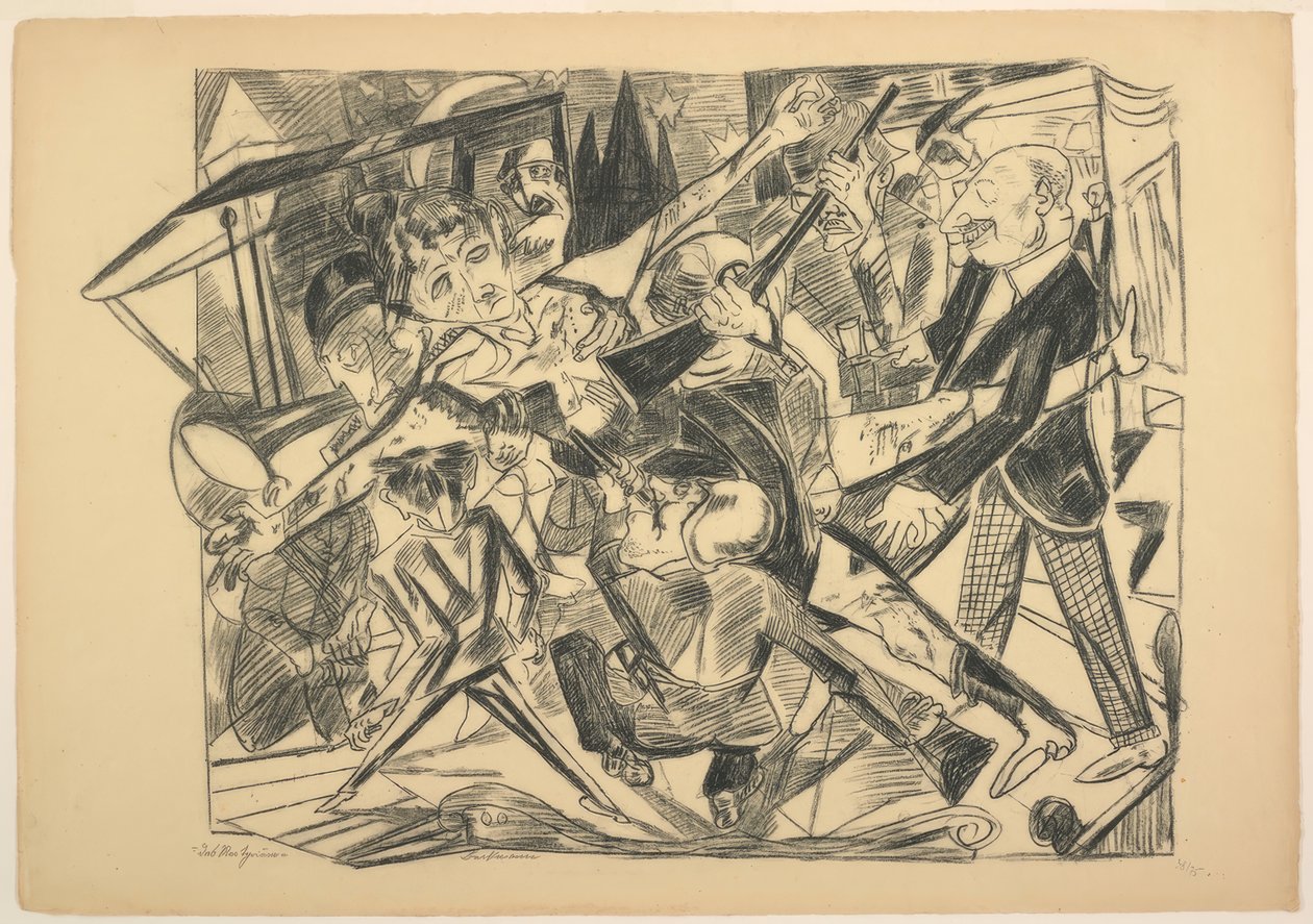 The Martyrdom, deska čtyři z Die Hölle od Max Beckmann