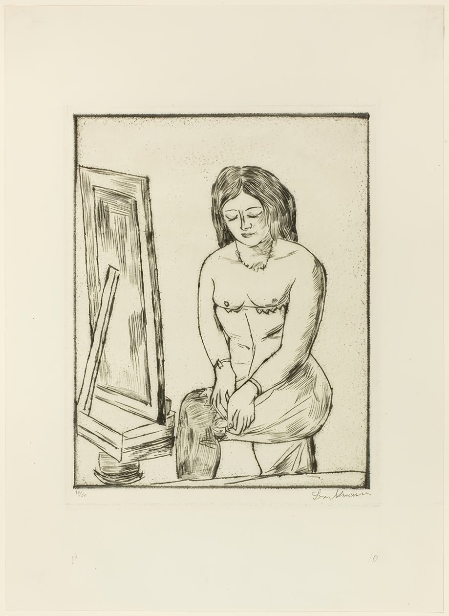 Toaleta (před zrcadlem) od Max Beckmann
