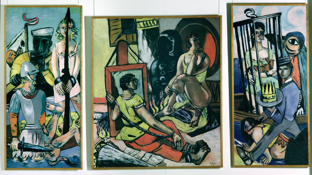Triptych Pokušení svatého Antonína od Max Beckmann