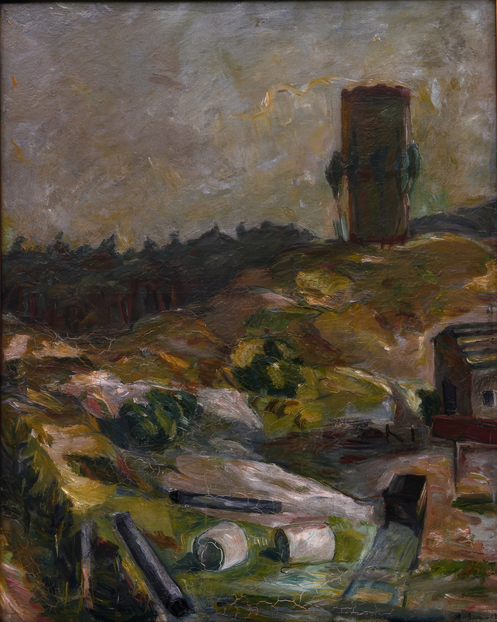 Vodárenská věž v Hermsdorfu od Max Beckmann