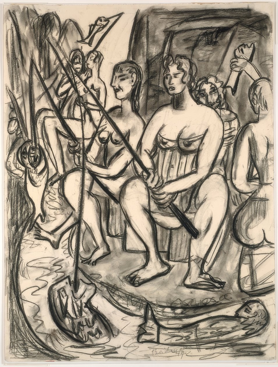Ženy Rybaření od Max Beckmann