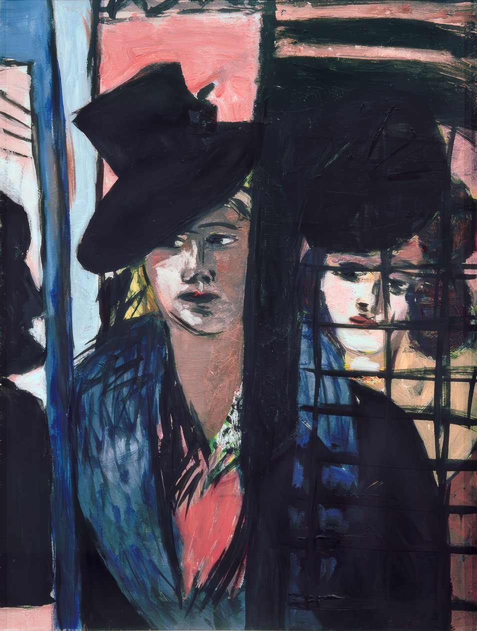 Dvě ženy (ve skleněných dveřích) od Max Beckmann