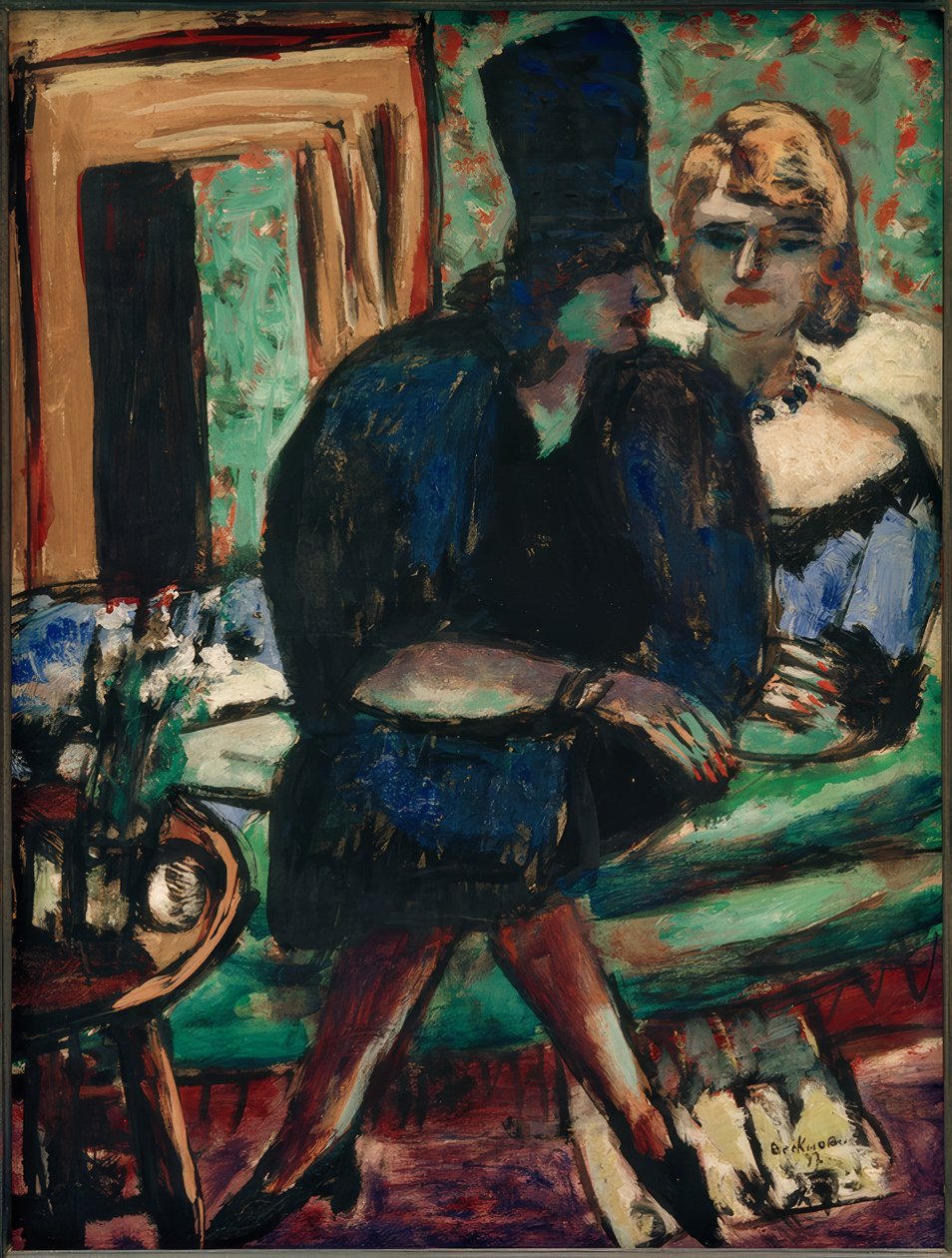Dvě ženy na pohovce od Max Beckmann