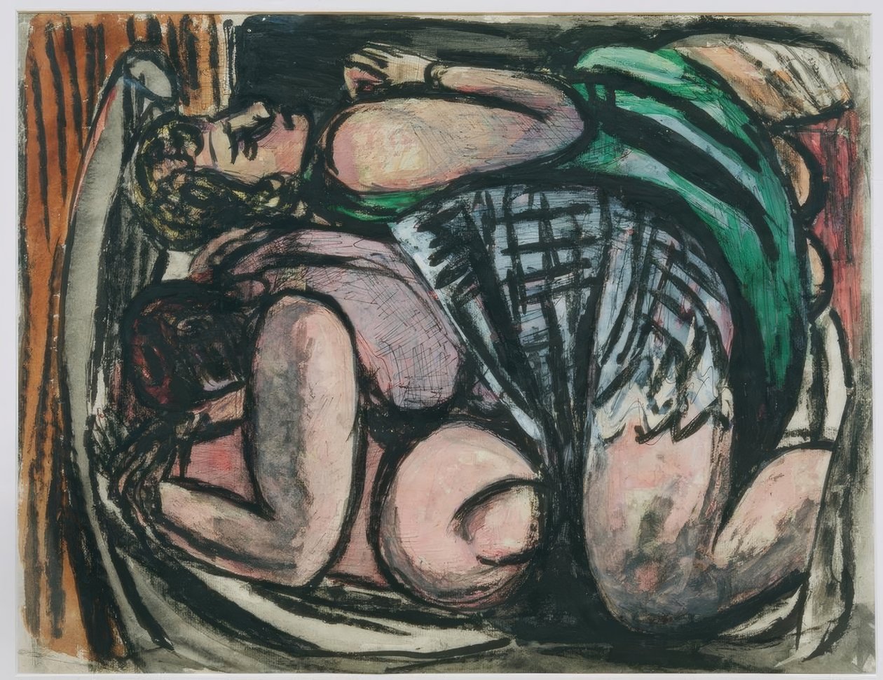 Dvě ženy ležící od Max Beckmann