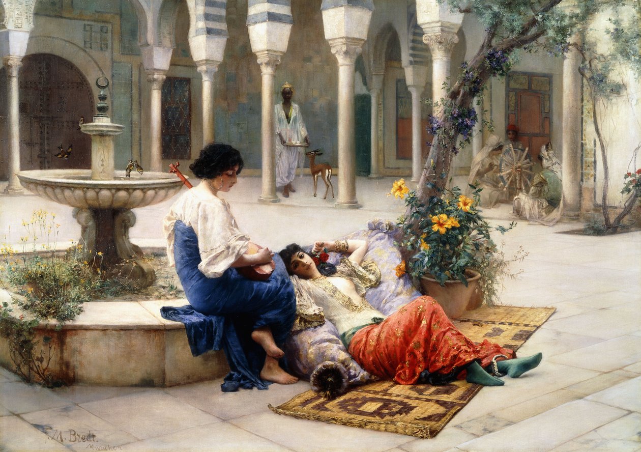 Na nádvoří Harému, od Ferdinand Max Bredt