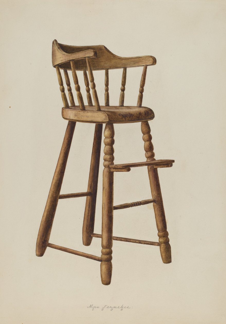 Dětská vysoká židle, 1938. od Max Fernekes