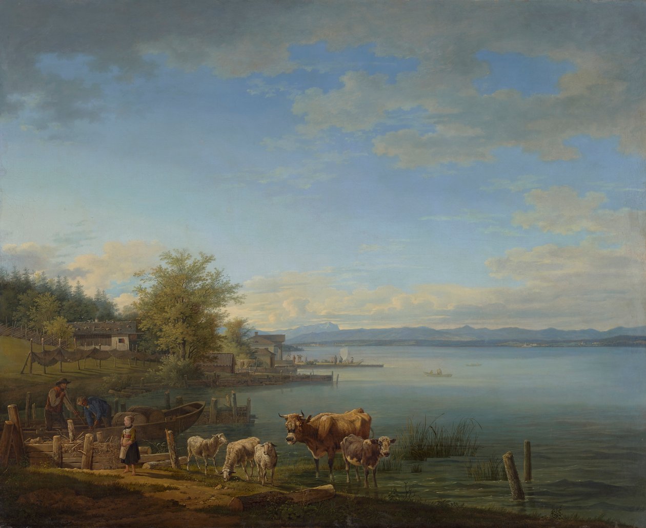Východní břeh jezera Starnberg od Max Joseph Wagenbauer