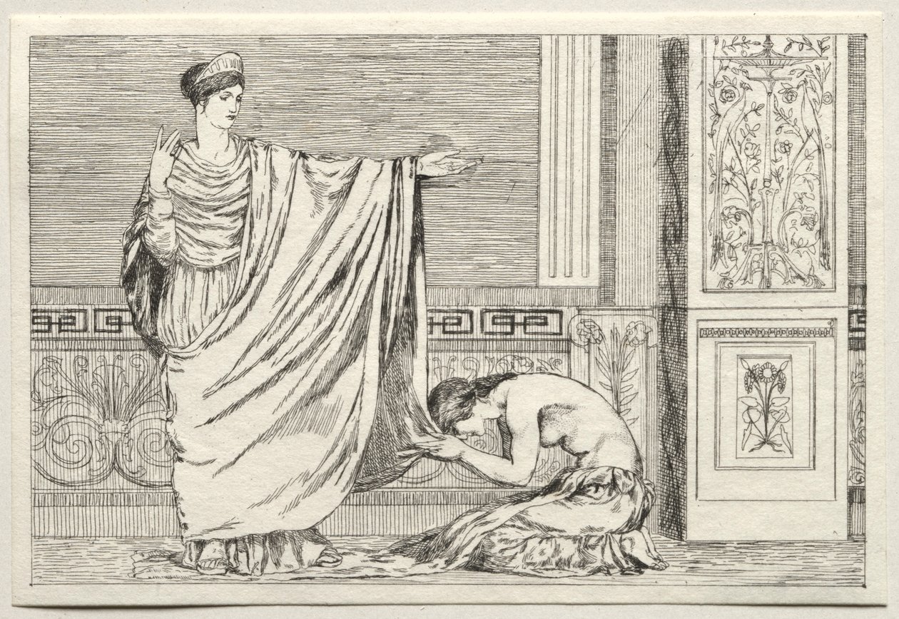 Cupid and Psyche: Psyche and Juno, 1880. od Max Klinger