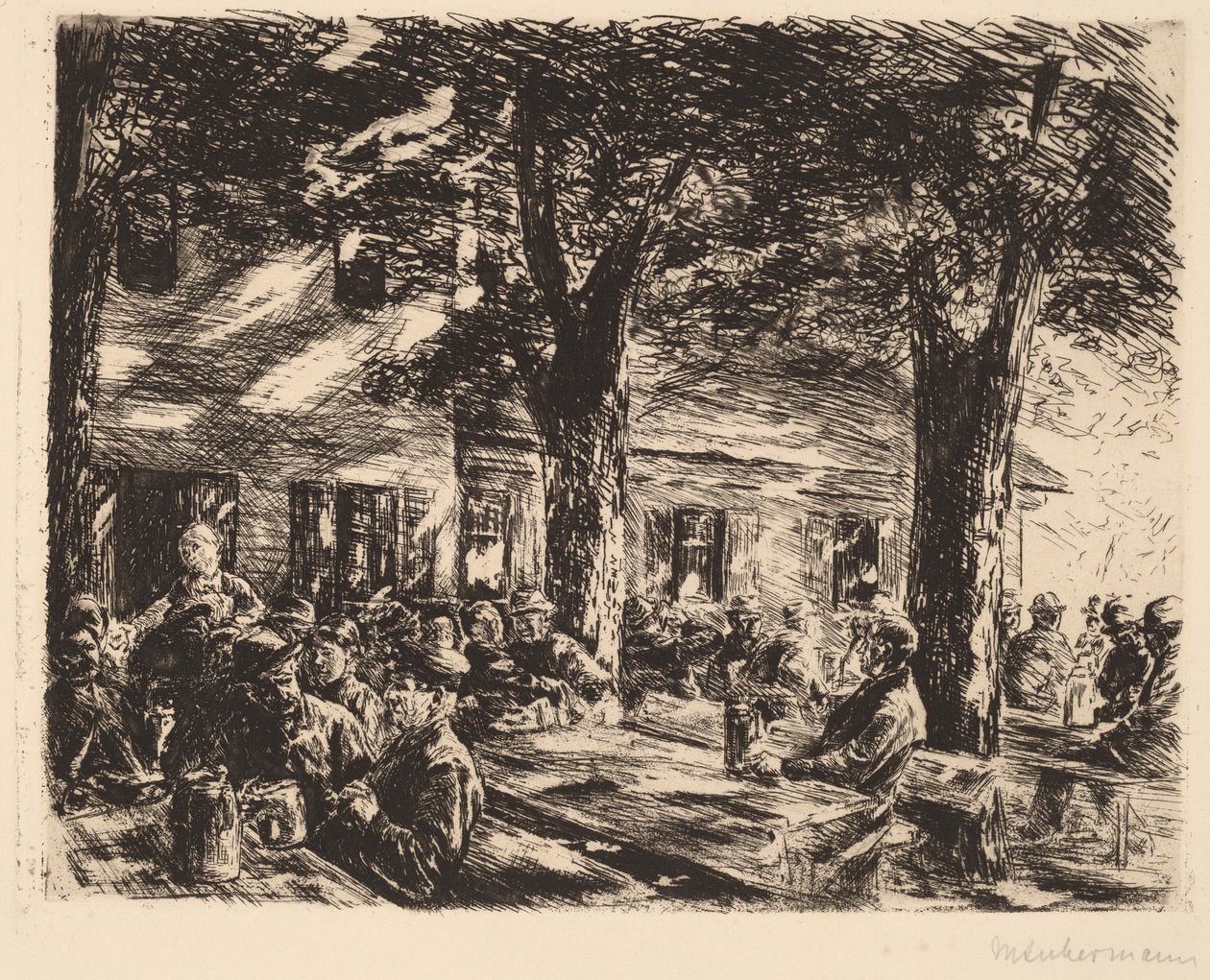 Tavern Garden v Rosenheimu od Max Liebermann